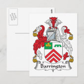 Barrington Family Crest Briefkaart (Voorkant / Achterkant)