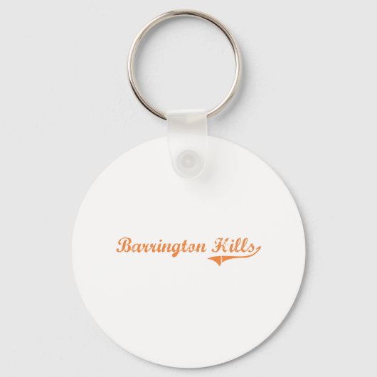 Barrington Hills Illinois Classic Design Sleutelhanger (Voorkant)