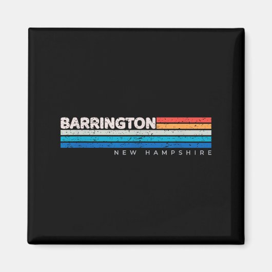 Barrington Nh New Hampshire Retro Design Magneet (Voorkant)