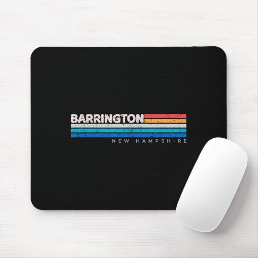 Barrington Nh New Hampshire Retro Design Muismat (Met muis)