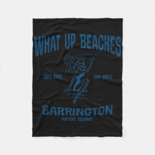 Barrington Rhode Island Ri Grappige stranden T Fleece Deken