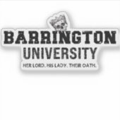Barrington University Sticker The Lords serie (Voorkant)