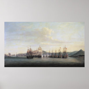 Barrington's Actie te Santa Lucia, 1778 Poster