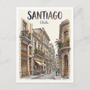 Barrio Lastarria Santiago Chilië Briefkaart