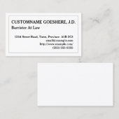  barrister bij het Visitekaartje van de wet (Voorkant / Achterkant)