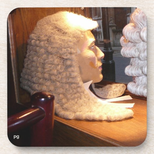 "Barrister's Wig" Bier Onderzetter (Voorkant)