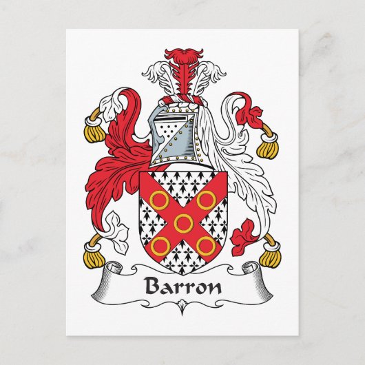 Barron Family Crest Briefkaart (Voorkant)