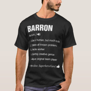 Barron Name Definition Betekenis Familie Funny T-shirt
