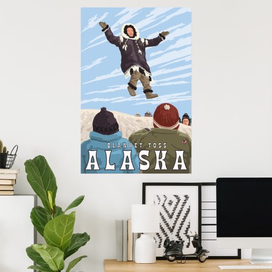 Barrow, Alaska Blanket Toss Poster (Thuiskantoor)