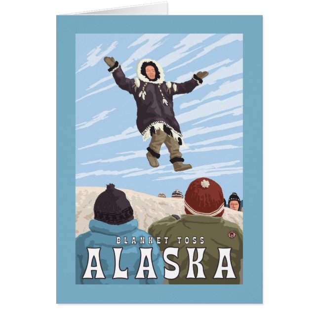 Barrow, Alaska Blanket Toss Vintage Travel (Voorkant)