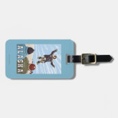 Barrow, Alaska Blanket Toss Vintage Travel Bagagelabel (Voorkant horizontaal)