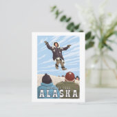 Barrow, Alaska Blanket Toss Vintage Travel Briefkaart (Staand voorkant)