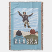 Barrow, Alaska Blanket Toss Vintage Travel Deken (Voorkant Verticaal)