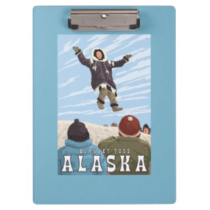 Barrow, Alaska Blanket Toss Vintage Travel Klembord