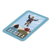 Barrow, Alaska Blanket Toss Vintage Travel Magneet (Linkerzijde)