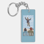 Barrow, Alaska Blanket Toss Vintage Travel Sleutelhanger (Voorkant Links)