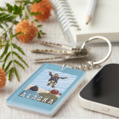 Barrow, Alaska Blanket Toss Vintage Travel Sleutelhanger (Voorkant Rechts)