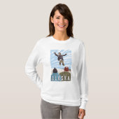 Barrow, Alaska Blanket Toss Vintage Travel T-shirt (Voorkant volledig)