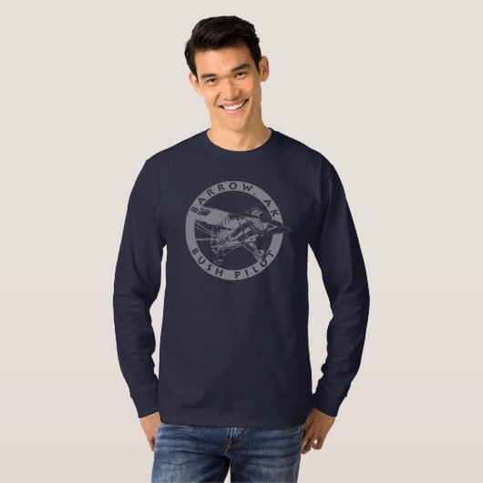 Barrow, Alaska Struik Pilot Long Meve Shirt (Voorkant volledig)