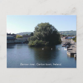 Barrow River bij Carlow Town, Leinster Ierland Feestdagenkaart