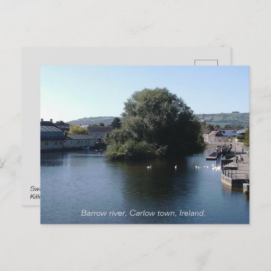 Barrow River bij Carlow Town, Leinster Ierland Feestdagenkaart (Voorkant / Achterkant)