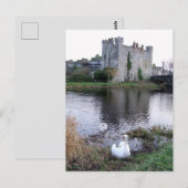 Barrow River Swan, White's Castle Athy Co. Kildare Briefkaart (Voorkant / Achterkant)