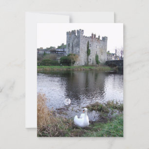 Barrow River Swan, White's Castle Athy Co. Kildare Briefkaart