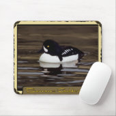 Barrows Goldeneye on Calm Lake Mousepad Muismat (Met muis)