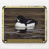 Barrows Goldeneye on Calm Lake Mousepad Muismat (Voorkant)