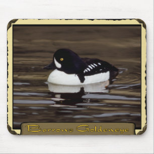 Barrows Goldeneye on Calm Lake Mousepad Muismat