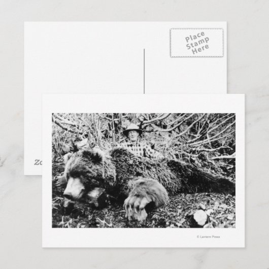 Barr's Beer van meer dan 10 meter lang, Alaska Briefkaart (Voorkant / Achterkant)