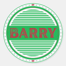 Barry City Pride Embleem – Welshe identiteit Ronde Sticker