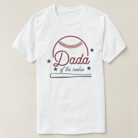 BARRY Dada van de Rookie Baseball Verjaardag T-shirt (Design voorkant)