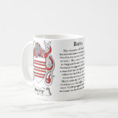 Barry, de oorsprong, betekenis en crest koffiemok (Voorkant links)