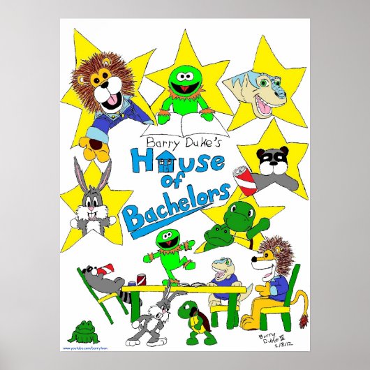 Barry Duke's HOUSE OF BACHELORS Poster (Voorkant)