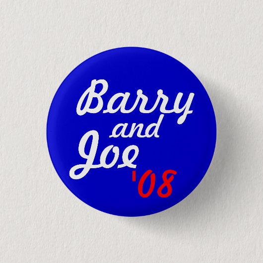 Barry en Joe '08 - Gepersonaliseerd Ronde Button 3,2 Cm (Voorkant)