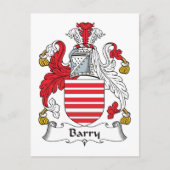 Barry Family Crest Briefkaart (Voorkant)