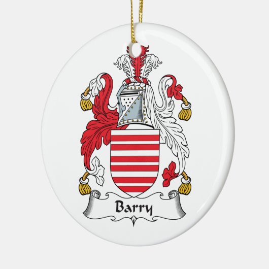 Barry Family Crest Keramisch Ornament (Links)