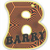 Barry Funky Names Sticker (Voorkant)
