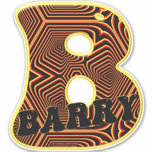 Barry Funky Names Sticker (Voorkant)
