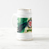 Barry Gepersonaliseerde Ierse Badge met Ierse Vlag Bierpul (Voorkant links)