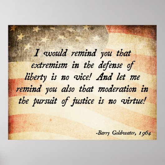 Barry Goldwater Quote Poster (Voorkant)