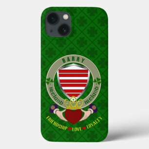 Barry Irish Shield & Claddagh Personalized Hoesje