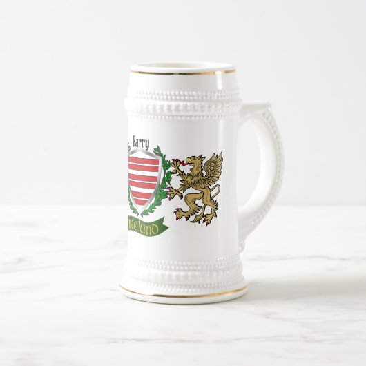 Barry Irish Shield gepersonaliseerd Bierpul (Voorkant rechts)
