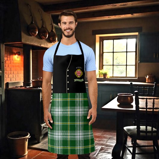 Barry Irish Shield & Tartan Gepersonaliseerde Kilt Schort