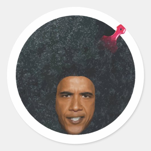 Barry is het coolste President ooit Ronde Sticker (Voorkant)