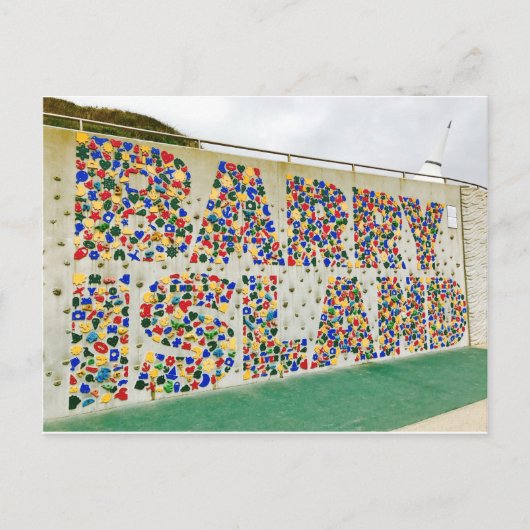 Barry Island die Wales het Briefkaart van de Muur (Voorkant)