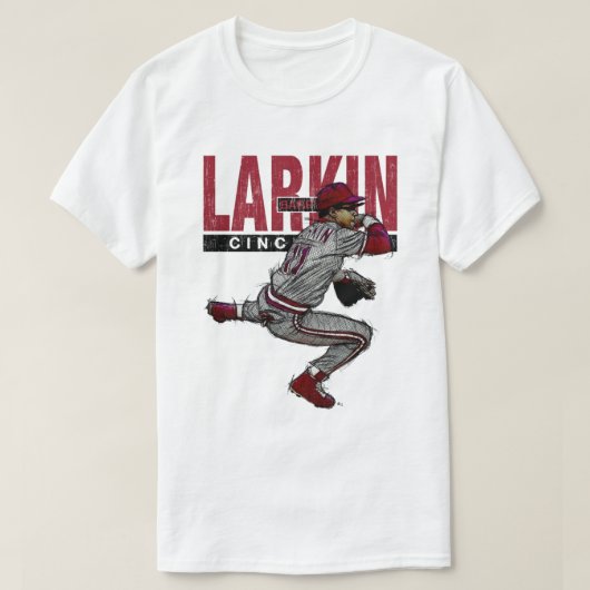 Barry Larkin Sketch T-shirt (Design voorkant)