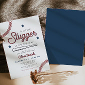 BARRY Little Slugger Baseball Baby shower Kaart