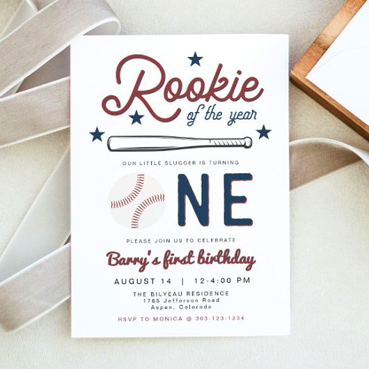 BARRY Rookie van het Jaar Honkbal 1e Verjaardag Kaart